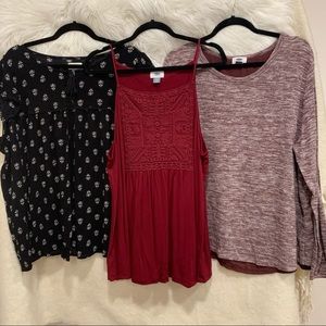 Old Navy XXL Blouses and Tank (3pcs)
